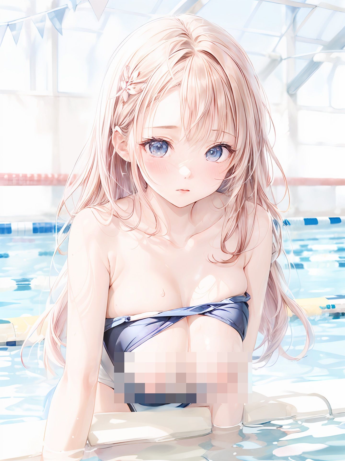 サンプル画像4:水泳女子のえっちなじかん！(えちえちAIイラスト) [d_381794]