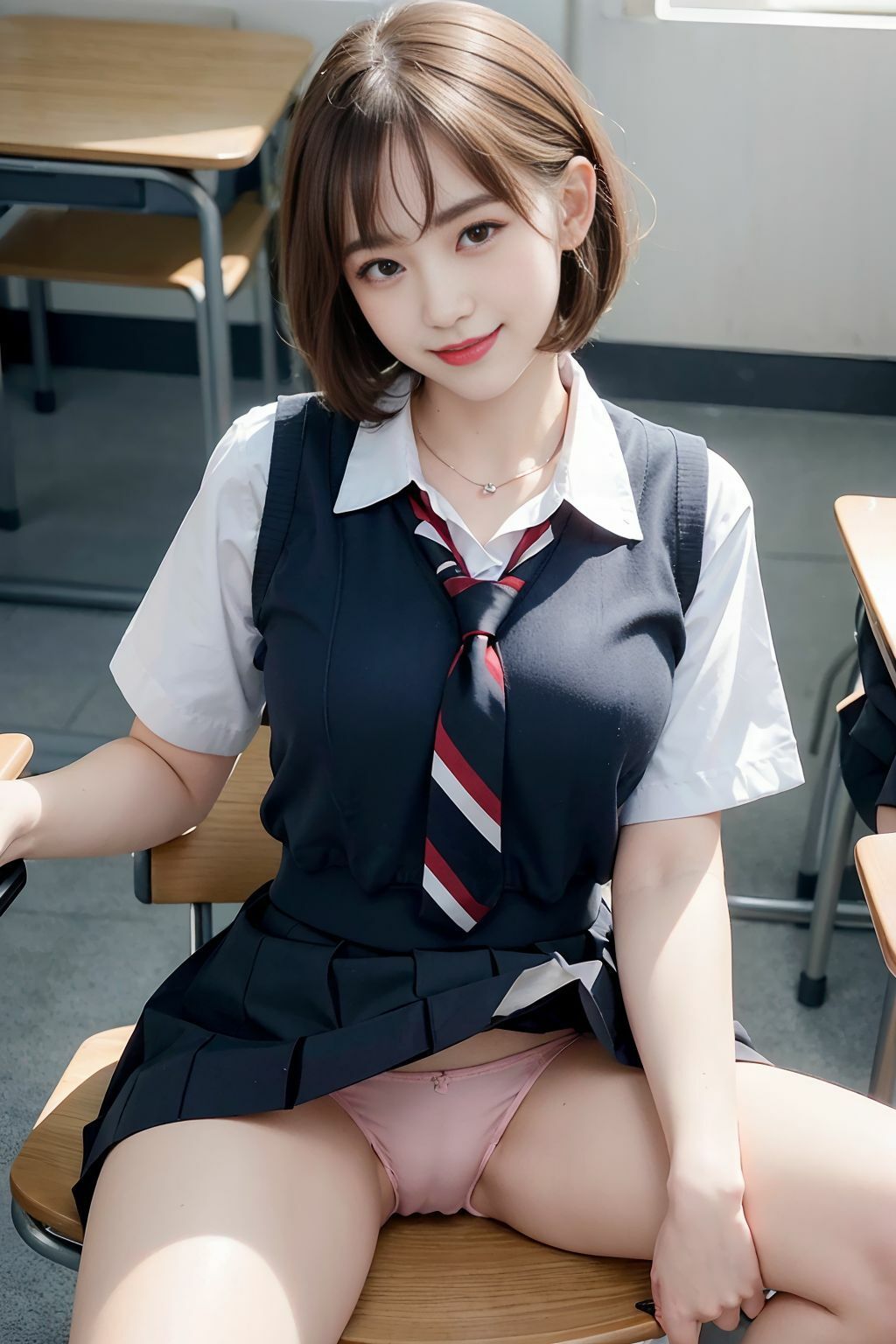 サンプル画像2:クラスで人気のあの子が(Ai 美女図缶) [d_381826]