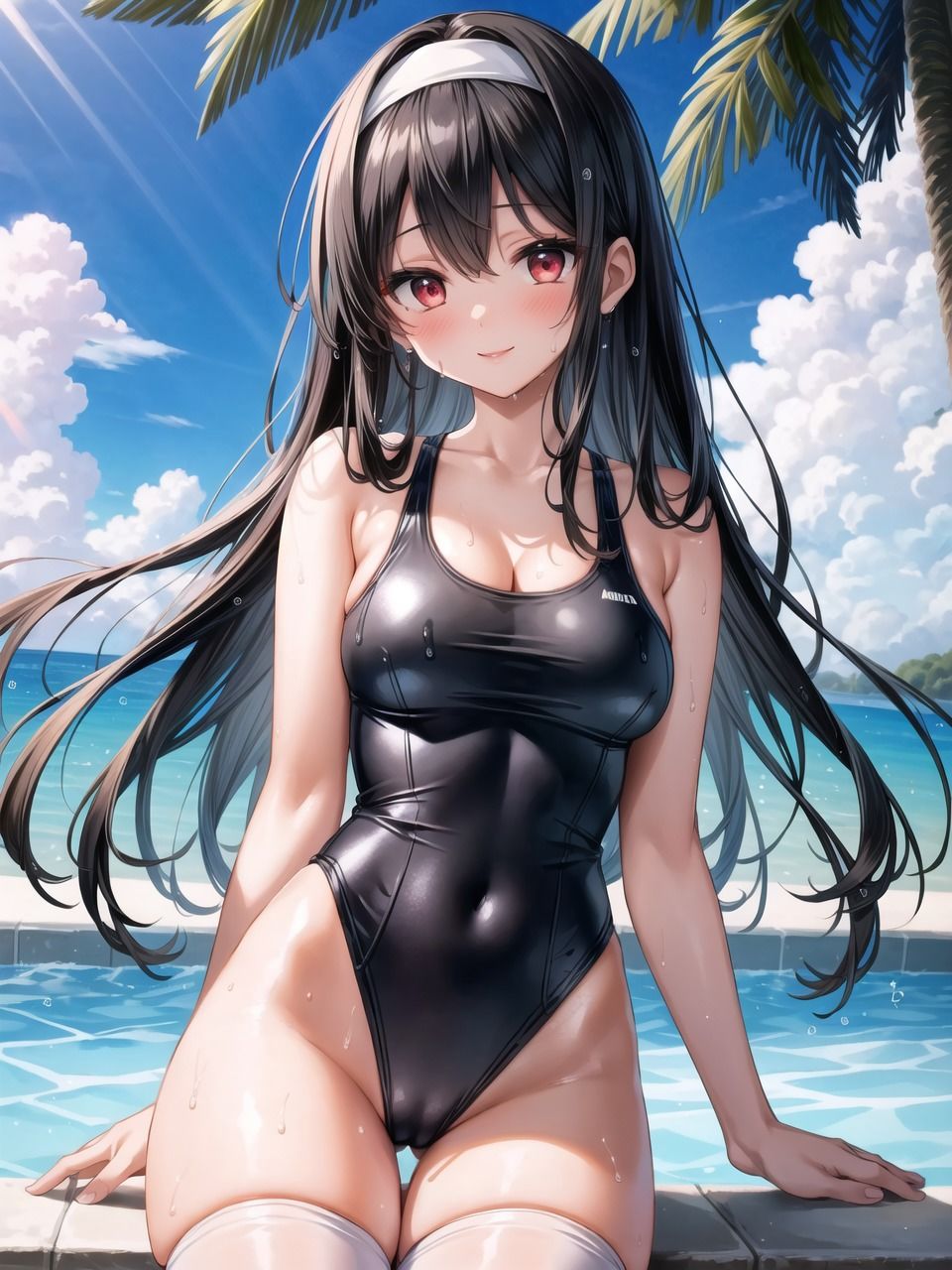 サンプル画像1:スク水ニーソ透け〜本番(ニャンコロジカル) [d_381875]