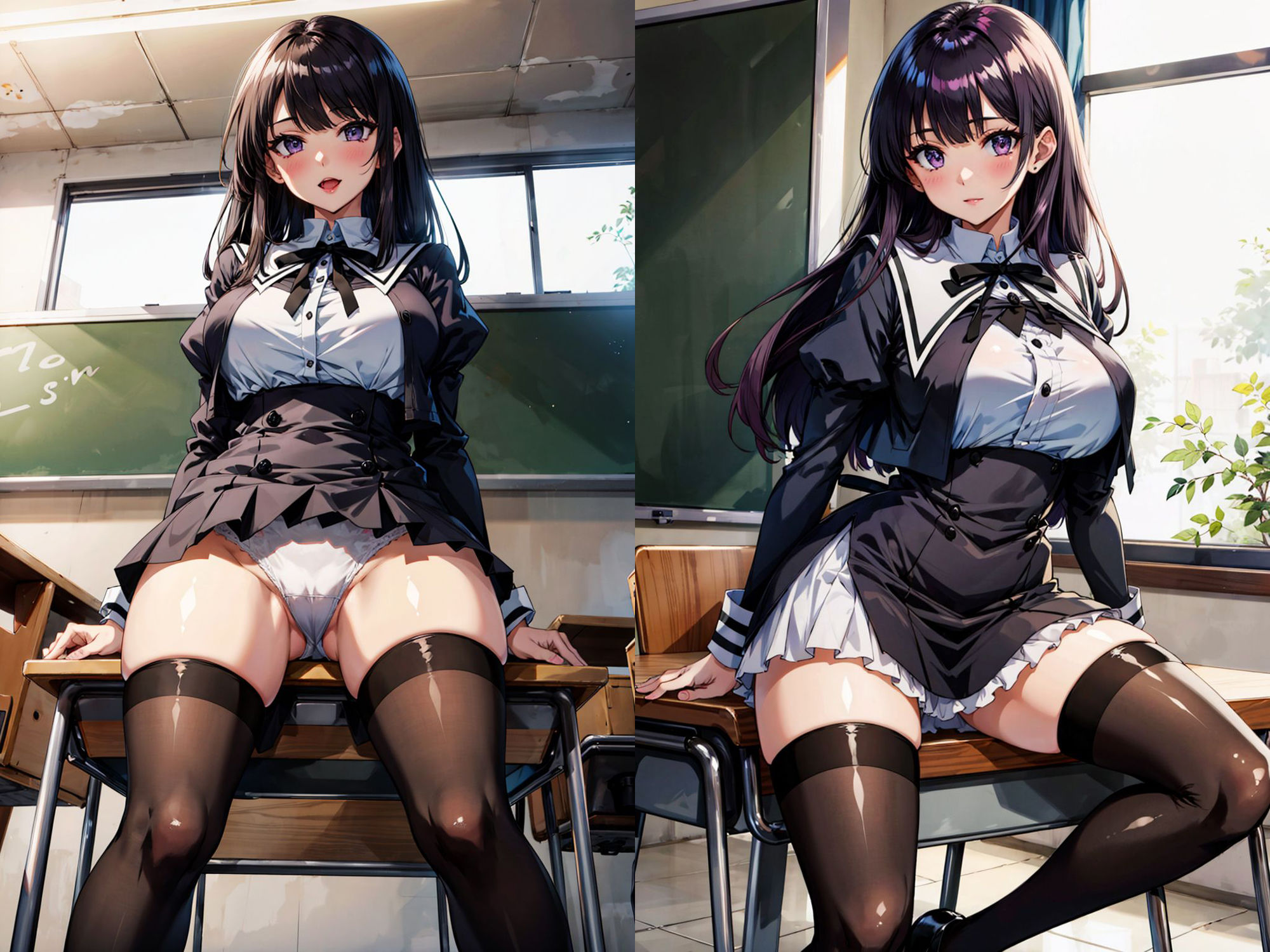 サンプル画像2:性処理ご奉仕部の黒髪JKは学校中の肉便器(okita) [d_381879]