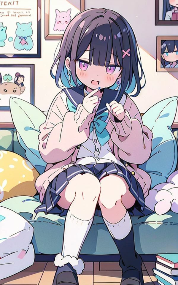 サンプル画像1:女子校生とえっちなお泊り会！(にゃおう。) [d_382182]