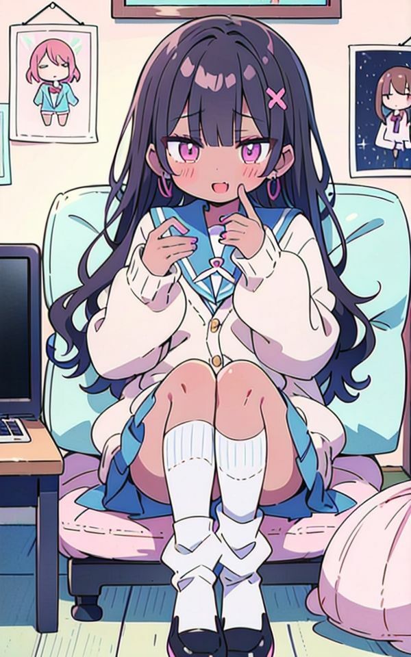 サンプル画像2:女子校生とえっちなお泊り会！(にゃおう。) [d_382182]