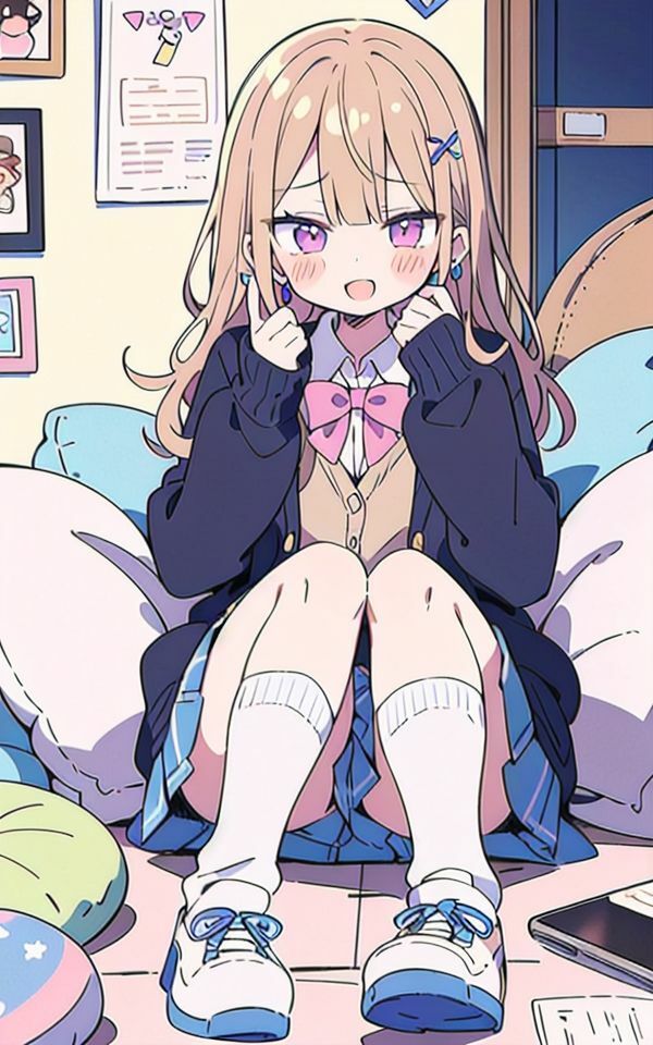 サンプル画像3:女子校生とえっちなお泊り会！(にゃおう。) [d_382182]