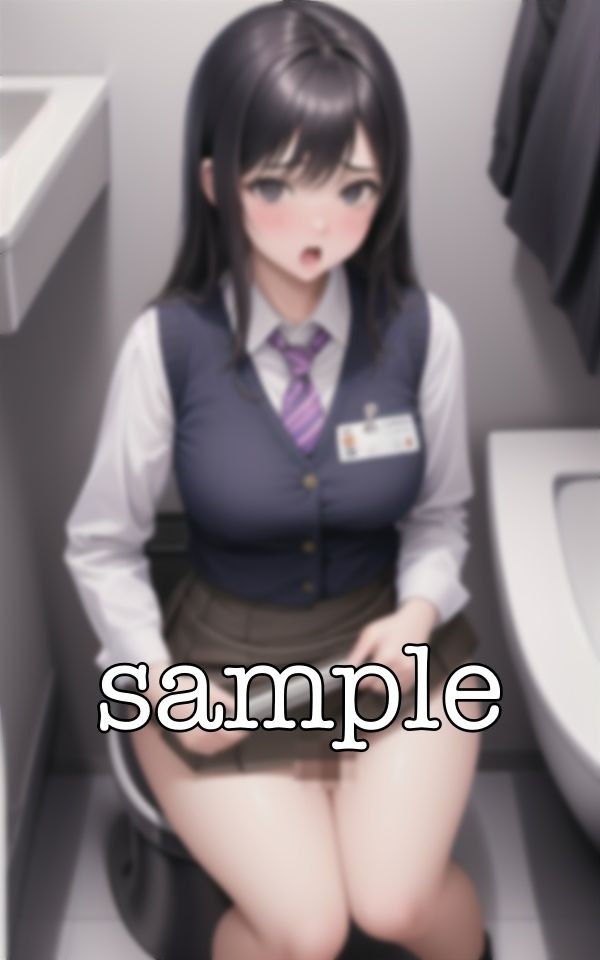 サンプル画像1:新卒の便所！経理で入った社員は謙虚な巨乳だった・・・新人22歳のFカップ社員のトイレ姿を覗く・・・(高級美女クラブ) [d_382366]