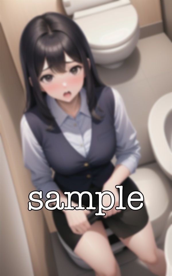 サンプル画像2:新卒の便所！経理で入った社員は謙虚な巨乳だった・・・新人22歳のFカップ社員のトイレ姿を覗く・・・(高級美女クラブ) [d_382366]