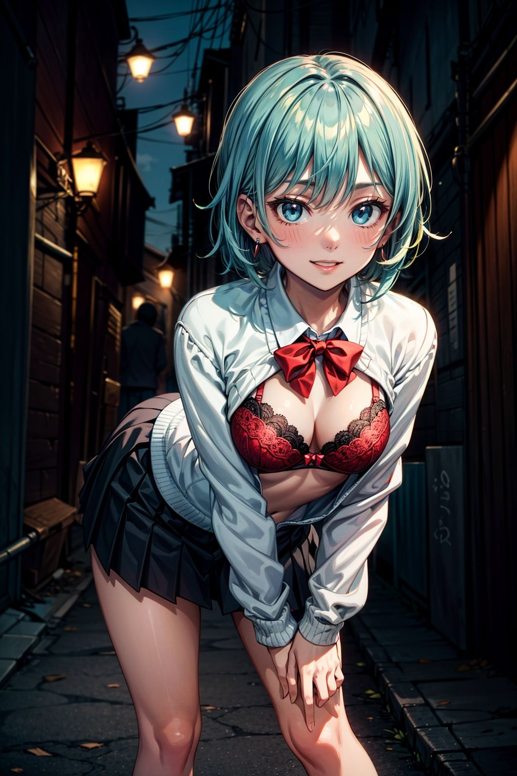 サンプル画像2:見せてくれる 前編(緑色のおいなりさん) [d_382438]