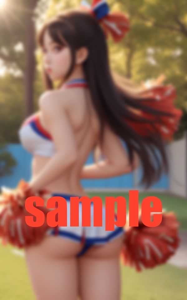 サンプル画像3:お触り禁止チアガールと着衣(717) [d_382439]