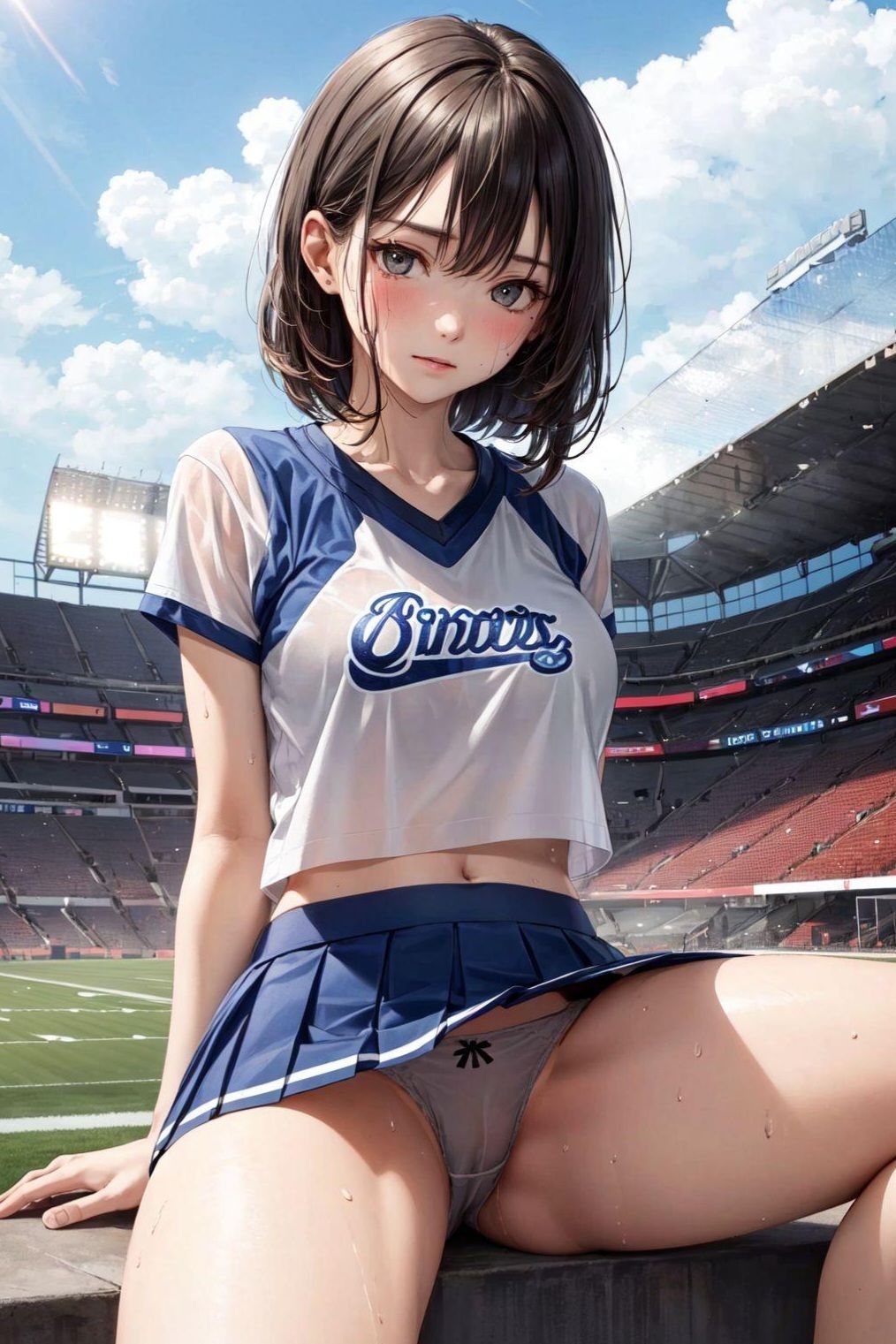 サンプル画像1:生パンで踊るチアガール達3rd(フェチコン) [d_382469]