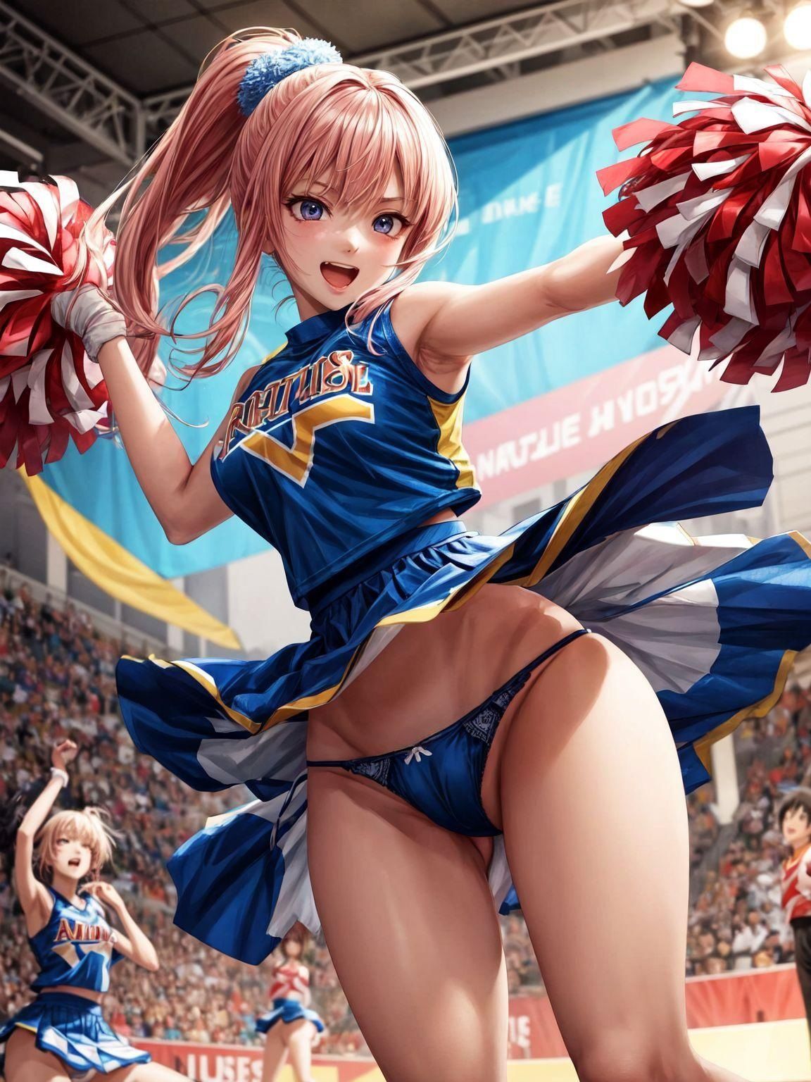 サンプル画像3:生パンで踊るチアガール達3rd(フェチコン) [d_382469]