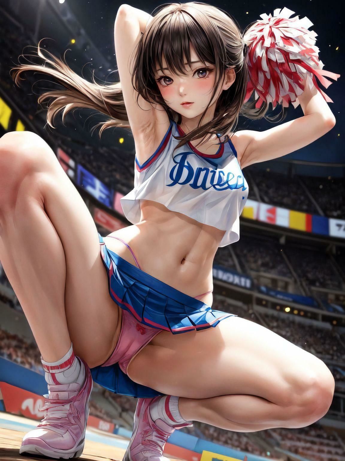 サンプル画像4:生パンで踊るチアガール達3rd(フェチコン) [d_382469]