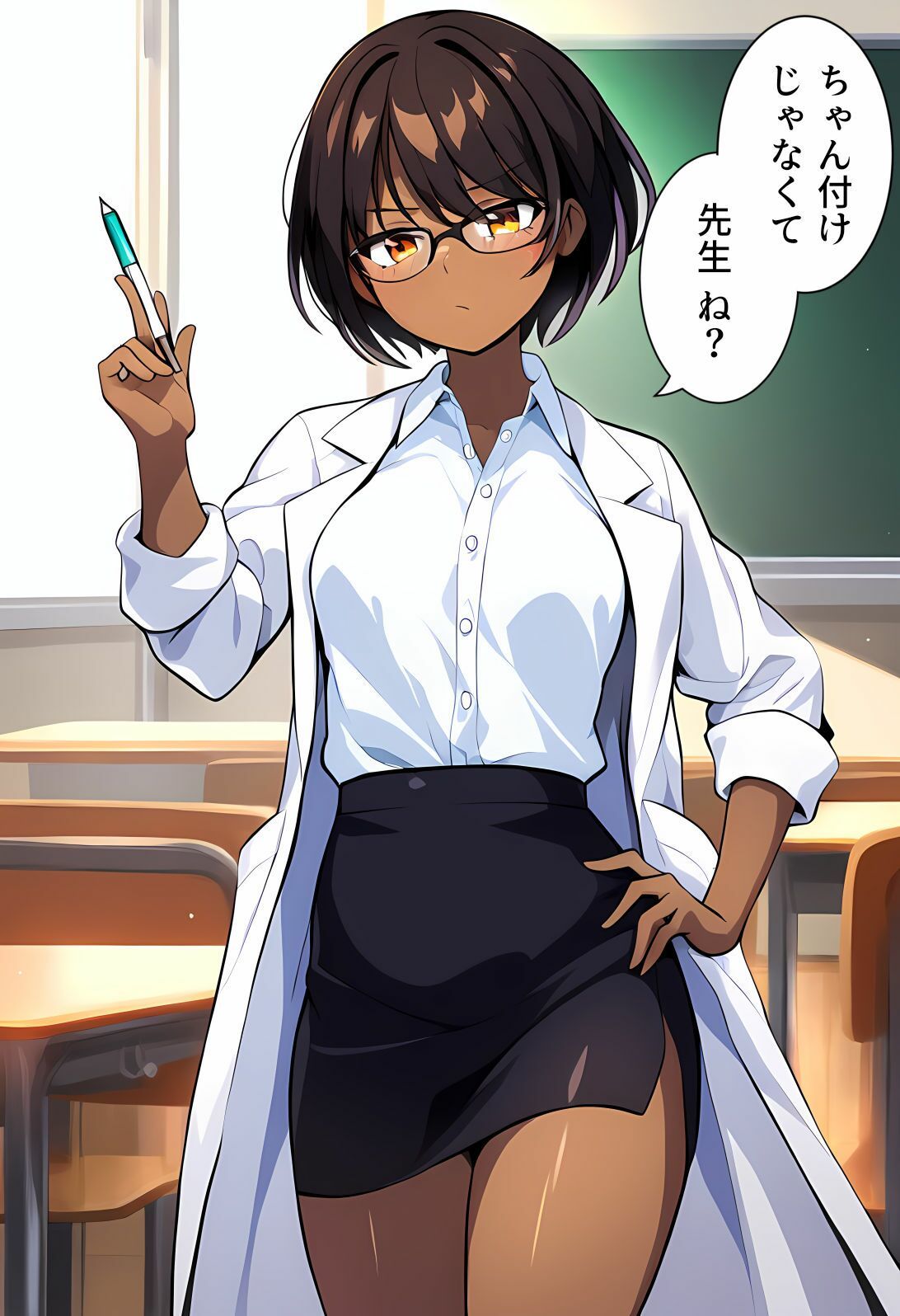 サンプル画像3:優等生はエッチ勉強中(褐色眼鏡工房) [d_382769]