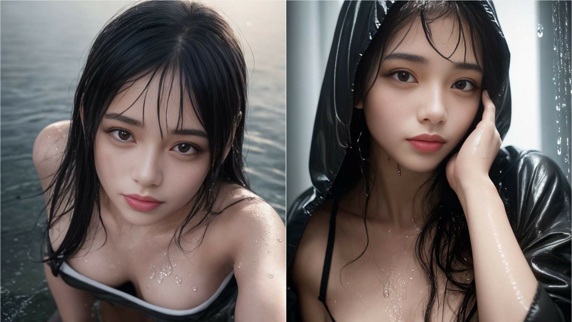 きみは雨に濡れぼくは欲情する AI美女写真集のサンプル画像 6