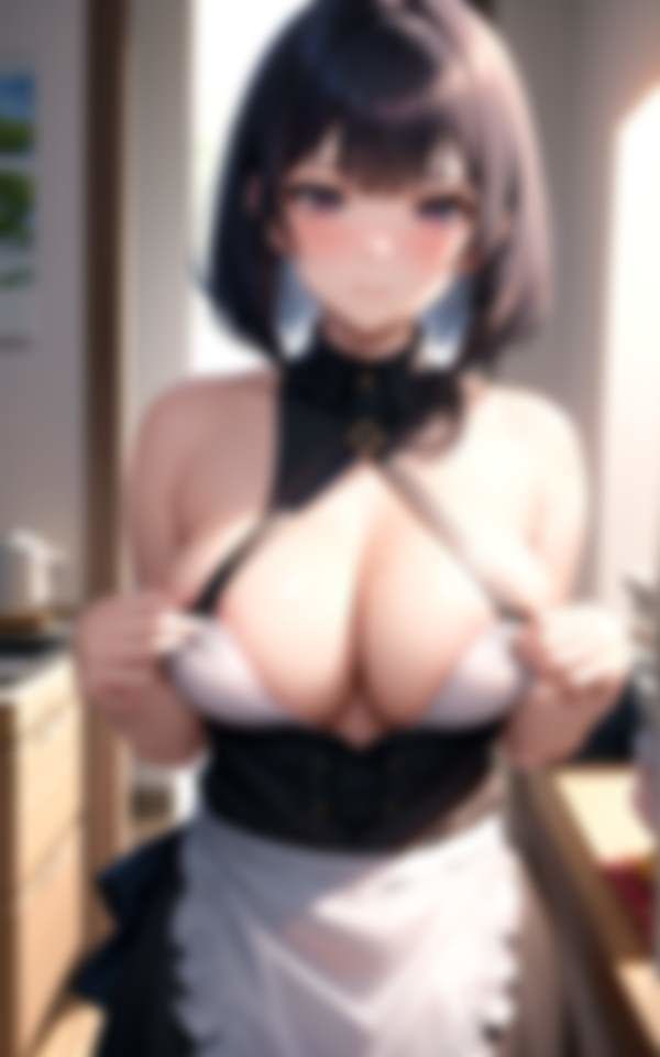 サンプル画像1:無愛想だけどいつでも揉ませてくれる爆乳メイドさん(妄想サークルlabo) [d_382919]