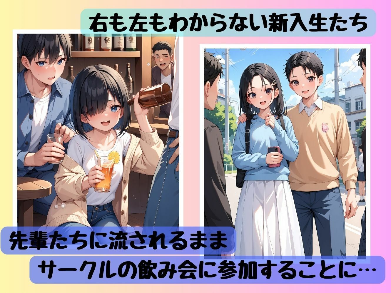 サンプル画像1:新入生とたっぷり飲んだそのあとは(むほー地帯) [d_382928]