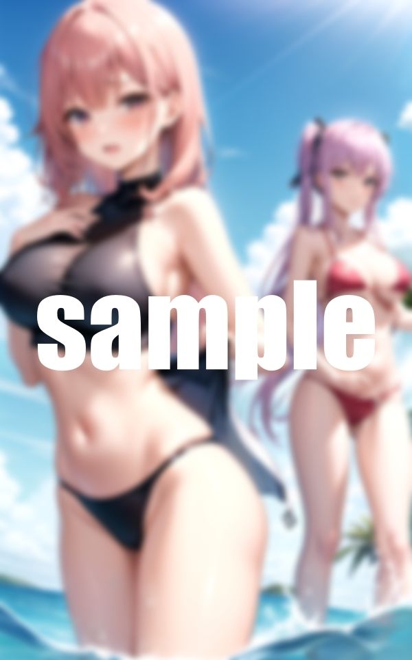 サンプル画像2:ギリギリビキニ美女集(淫乱の海) [d_383015]