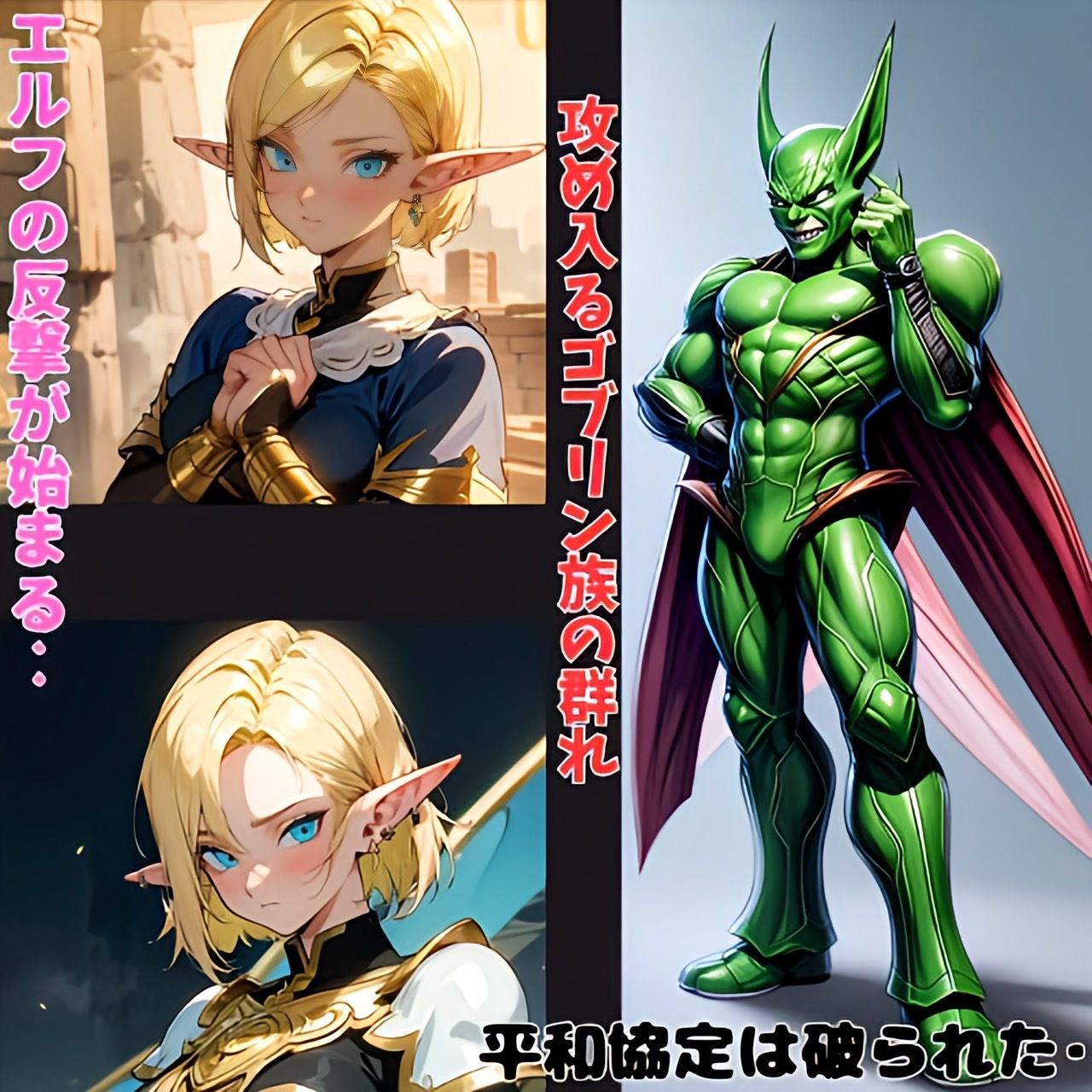 サンプル画像1:女王エルフとゴブリンの凌●(夢追い虫) [d_383026]