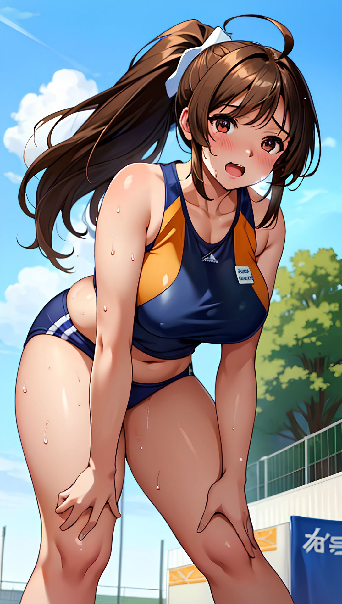 サンプル画像2:陸上女子と筋トレ？(パイりあ) [d_383111]