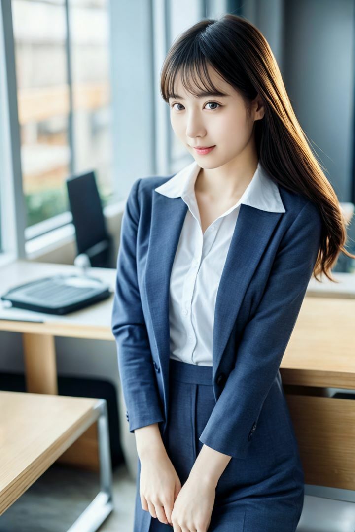 サンプル画像1:脱がす写真集 オフィス編(AI SONA) [d_383135]