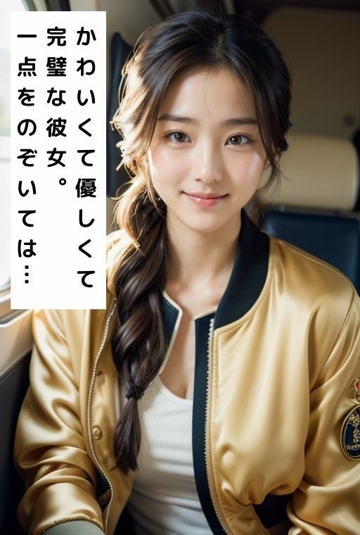 サンプル画像3:【露出狂】すぐに外でオッパイを出して慌てるボクを見て楽しむ彼女(桜/AIart) [d_383160]