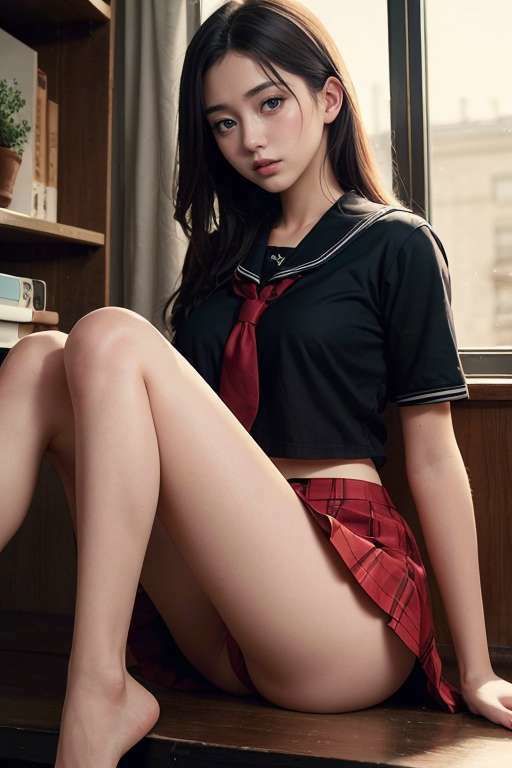 サンプル画像1:制服からチラ見え(フェチ探求所) [d_383164]