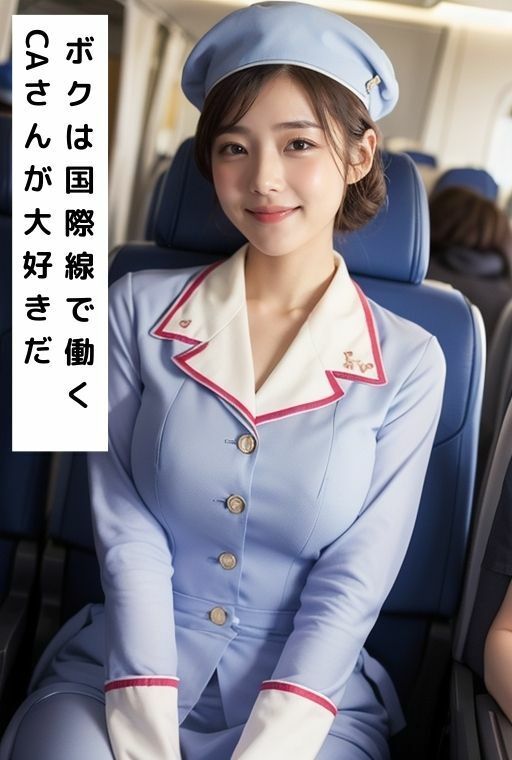 サンプル画像1:国際線で働くCAにお願いしたらエッチな姿を見せてくれた(桜/AIart) [d_383174]