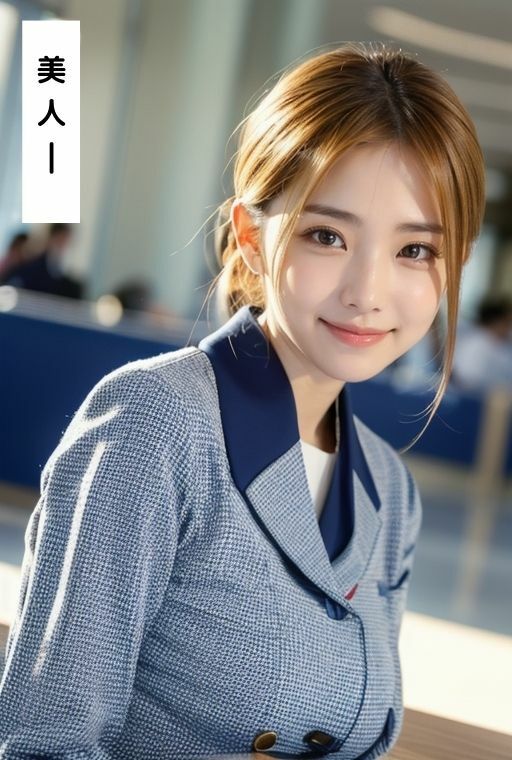 サンプル画像4:国際線で働くCAにお願いしたらエッチな姿を見せてくれた(桜/AIart) [d_383174]