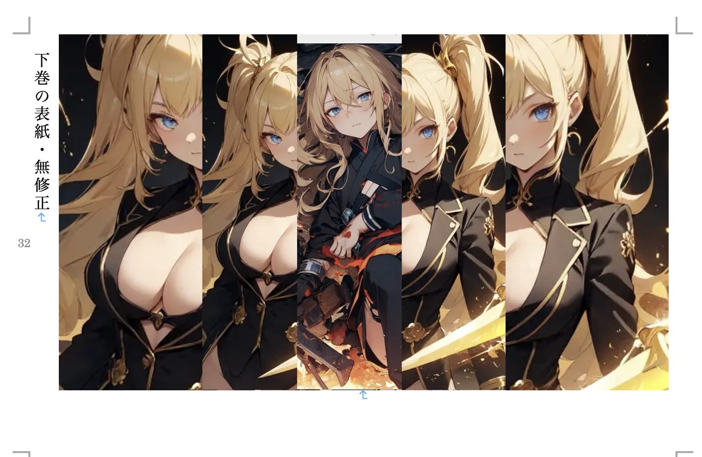 サンプル画像6:スガヲノ忍者 イラスト集2 美少年忍者ユーシア＆ゴールドスクリ―マー(九情承太郎商店) [d_383183]