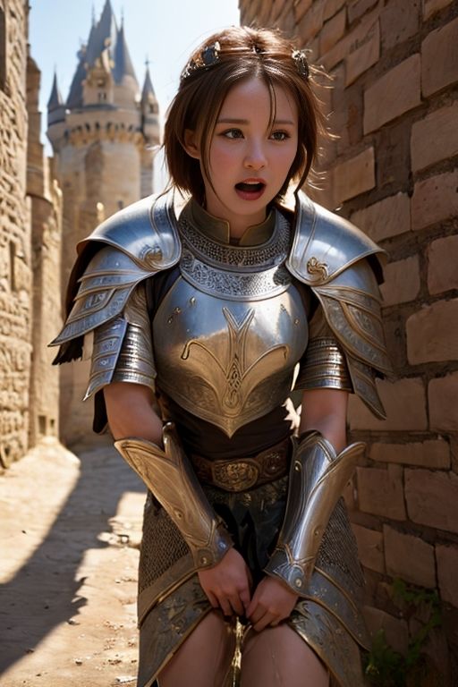 サンプル画像5:女騎士のおもらし(P-AI planning) [d_383187]