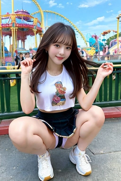 サンプル画像2:パンチラ撮影@遊園地(P-AI planning) [d_383196]