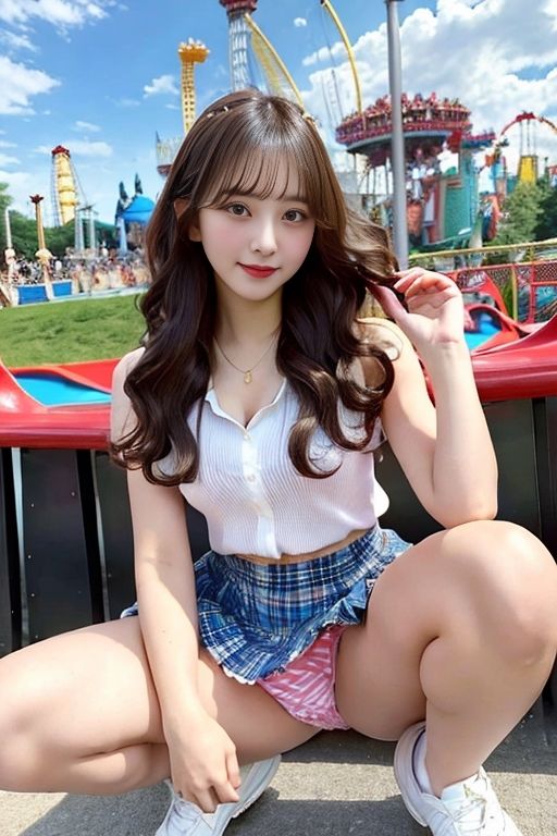 サンプル画像5:パンチラ撮影@遊園地(P-AI planning) [d_383196]