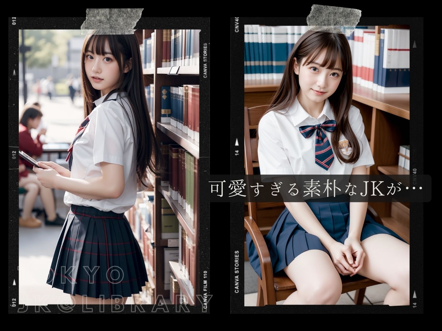 サンプル画像1:東京露出図書館 – 可愛すぎるJKの露出セックス(東京露出少女) [d_383224]