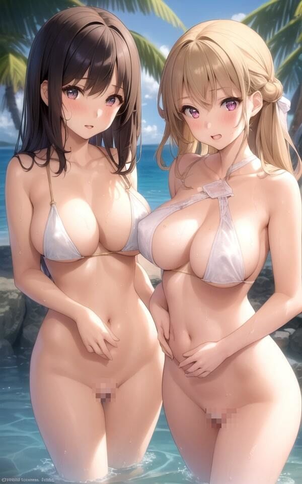 サンプル画像1:ビーチで見つけたえっちな女の子たち(AIjapan) [d_383239]