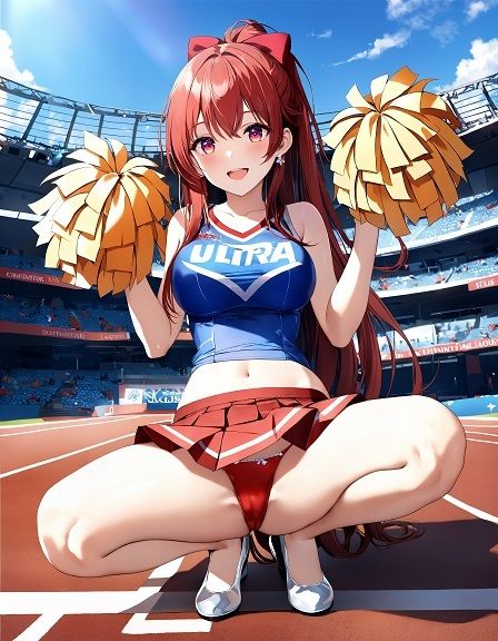 サンプル画像2:チアガールのしゃがみパンチラ(D.P.H.) [d_383264]