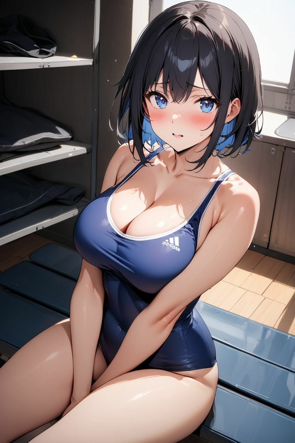 サンプル画像1:水泳部の巨乳な先輩彼女との部活終わりの中だしsexが最高すぎてやめられない件(肉欲の園) [d_383269]