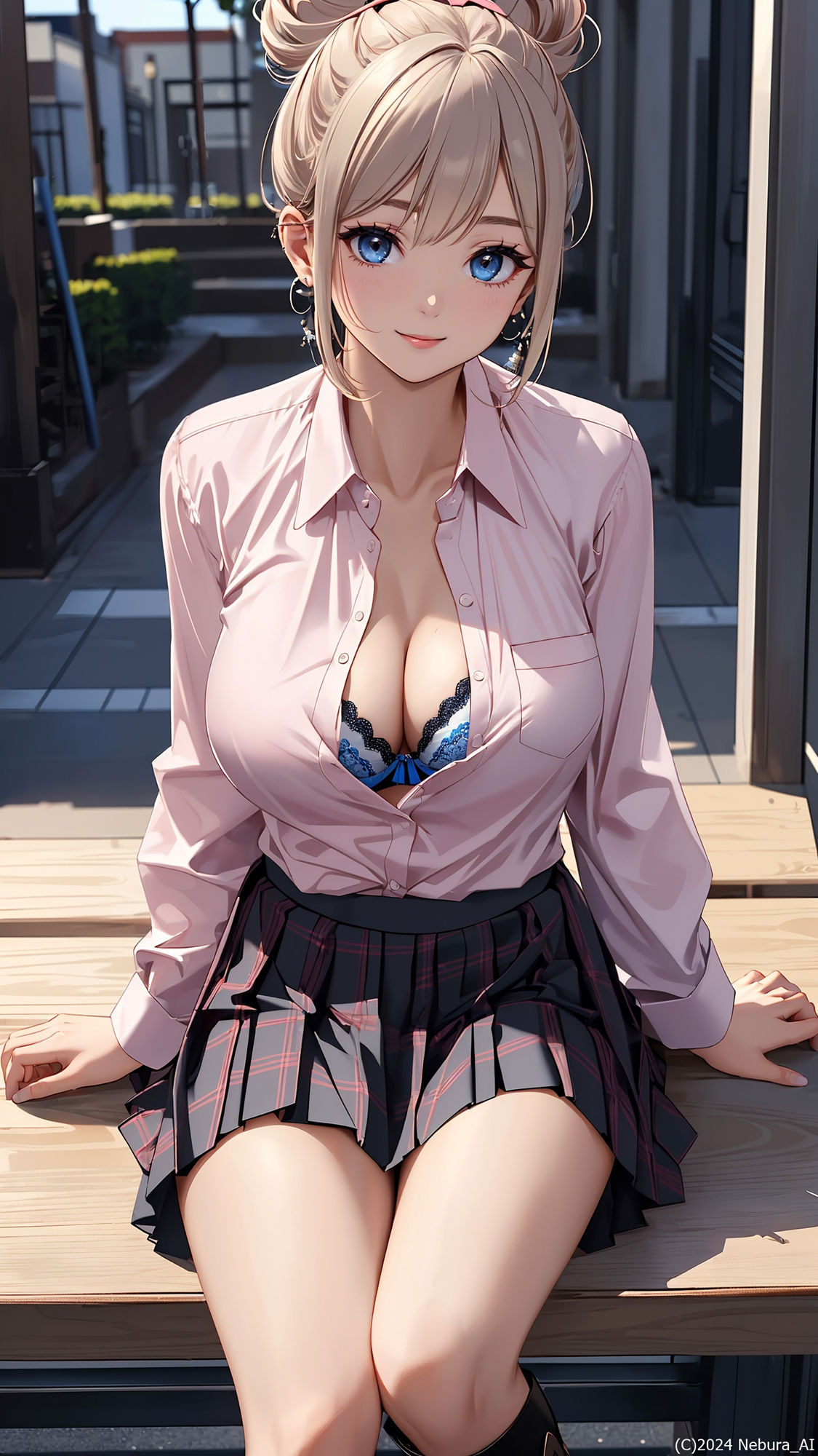 サンプル画像3:さらにボタン開けすぎなJ〇ギャルたちのイラスト集(ネビュラの研究所) [d_383297]