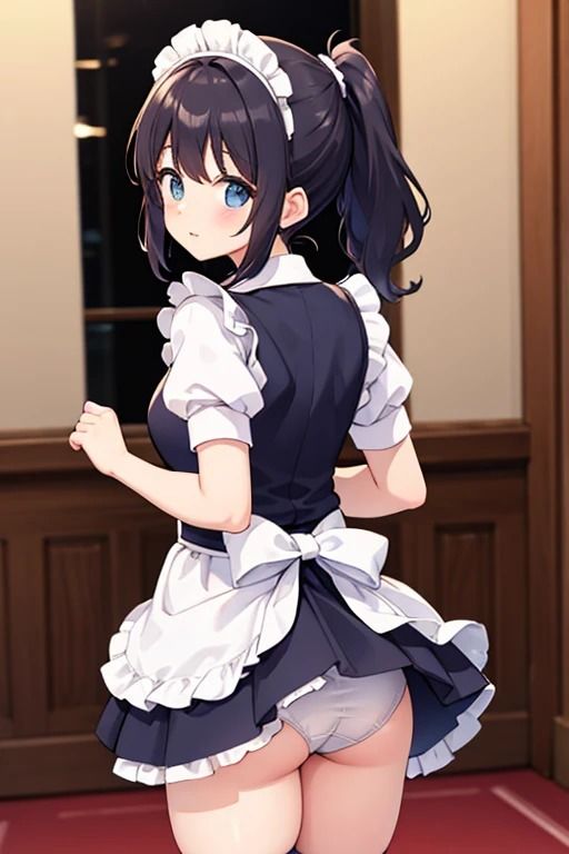 サンプル画像1:メイドがお尻をむけてパンチラ(色気の垂れ流し) [d_383334]