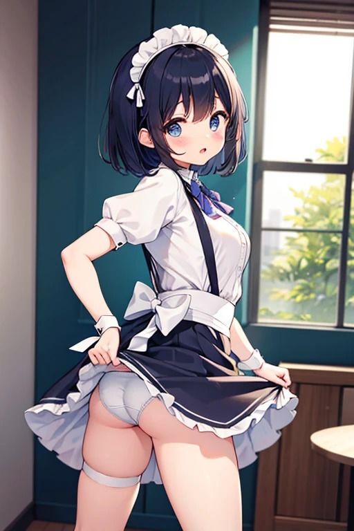 サンプル画像3:メイドがお尻をむけてパンチラ(色気の垂れ流し) [d_383334]