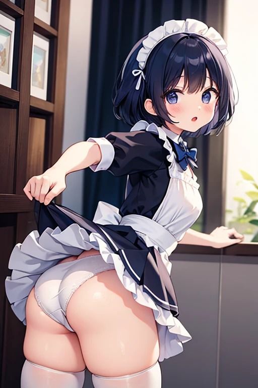 サンプル画像4:メイドがお尻をむけてパンチラ(色気の垂れ流し) [d_383334]
