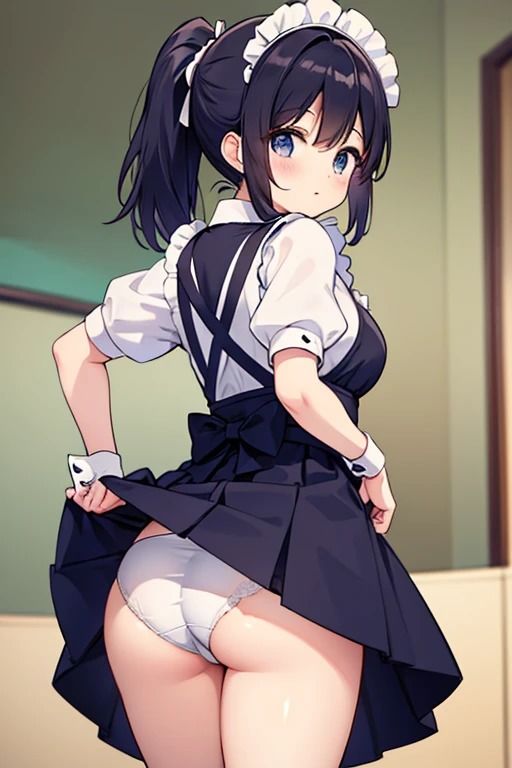 サンプル画像5:メイドがお尻をむけてパンチラ(色気の垂れ流し) [d_383334]
