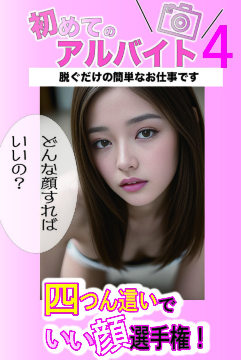 サンプル画像2:初めてのアルバイト4〜脱ぐだけの簡単なお仕事です〜四つん這いでいい顔選手権(kawaii変身) [d_383365]