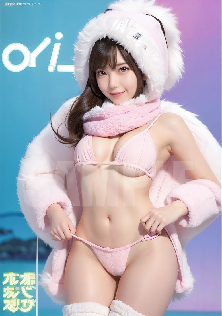 サンプル画像4:【AI写真集】あなたを見つめる冬の装いの写真集(AIde作成坊) [d_383393]