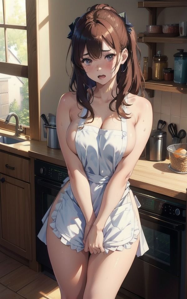 サンプル画像5:裸にエプロン姿の淫乱美女〜全裸にエプロン姿の美女に誘惑されて…(ダイヤモンドプレス) [d_383545]