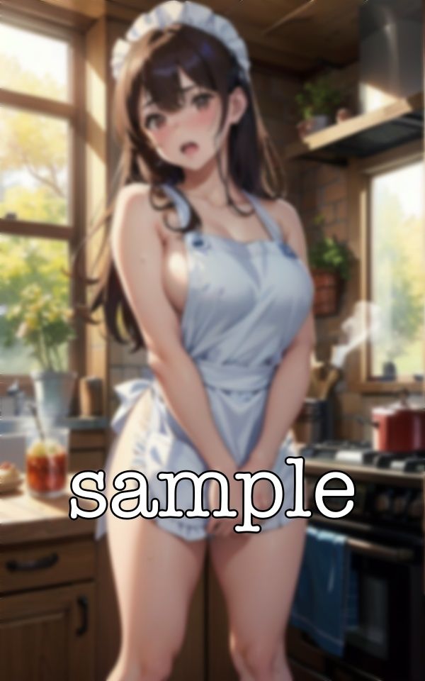 サンプル画像1:絶対服従スペシャル！ご主人様の絶対命令に従う裸エプロンのGカップ巨乳美女特集(妄想彼女コレクターズ) [d_383563]