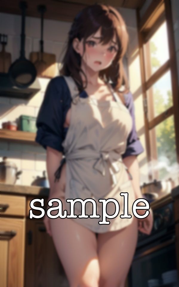 サンプル画像2:絶対服従スペシャル！ご主人様の絶対命令に従う裸エプロンのGカップ巨乳美女特集(妄想彼女コレクターズ) [d_383563]