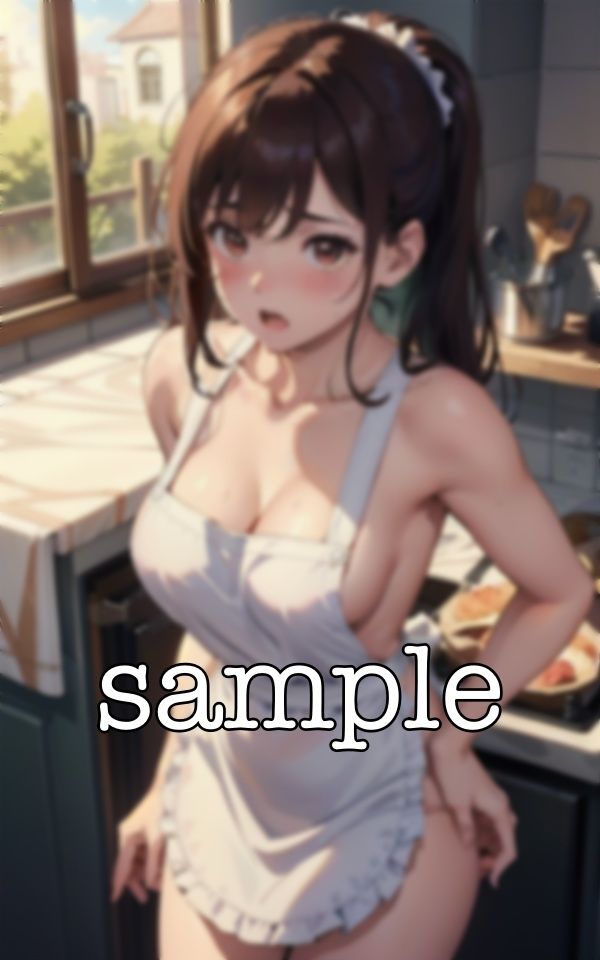 サンプル画像4:絶対服従スペシャル！ご主人様の絶対命令に従う裸エプロンのGカップ巨乳美女特集(妄想彼女コレクターズ) [d_383563]