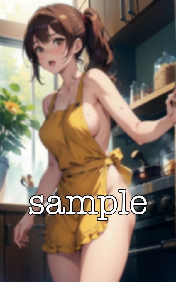 サンプル画像5:絶対服従スペシャル！ご主人様の絶対命令に従う裸エプロンのGカップ巨乳美女特集(妄想彼女コレクターズ) [d_383563]