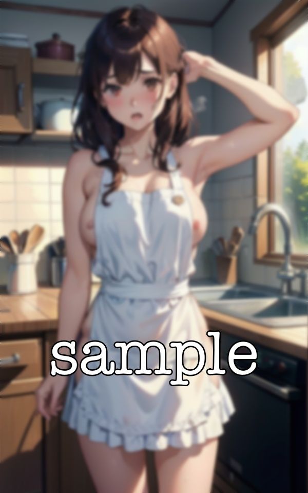 サンプル画像6:絶対服従スペシャル！ご主人様の絶対命令に従う裸エプロンのGカップ巨乳美女特集(妄想彼女コレクターズ) [d_383563]