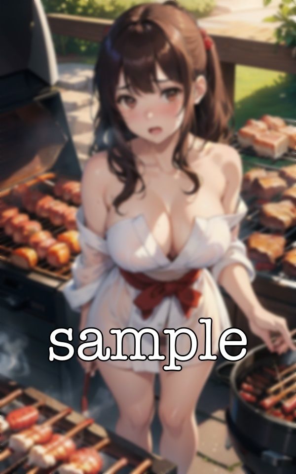 サンプル画像2:ヤリサーのBBQ特集！ちょっと待って・・まだ焼いてる途中だよ！早すぎない？待ち切れない男子の乱交が始まる・・(童顔巨乳ゴリラ) [d_383565]