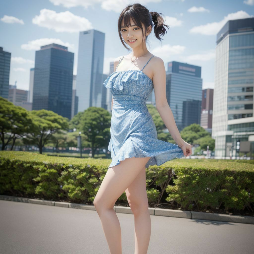 サンプル画像2:清楚系美女とデート(AI図鑑) [d_383595]