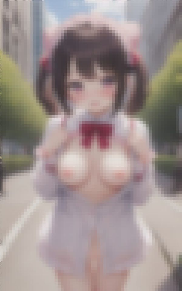 サンプル画像2:巨乳見せたがり痴女の街中ドキドキ露出デート Part1(妄想メガマックス) [d_383742]